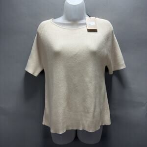 Sunday Edition Round Neck Back Tie Knit Top Pullover NWT